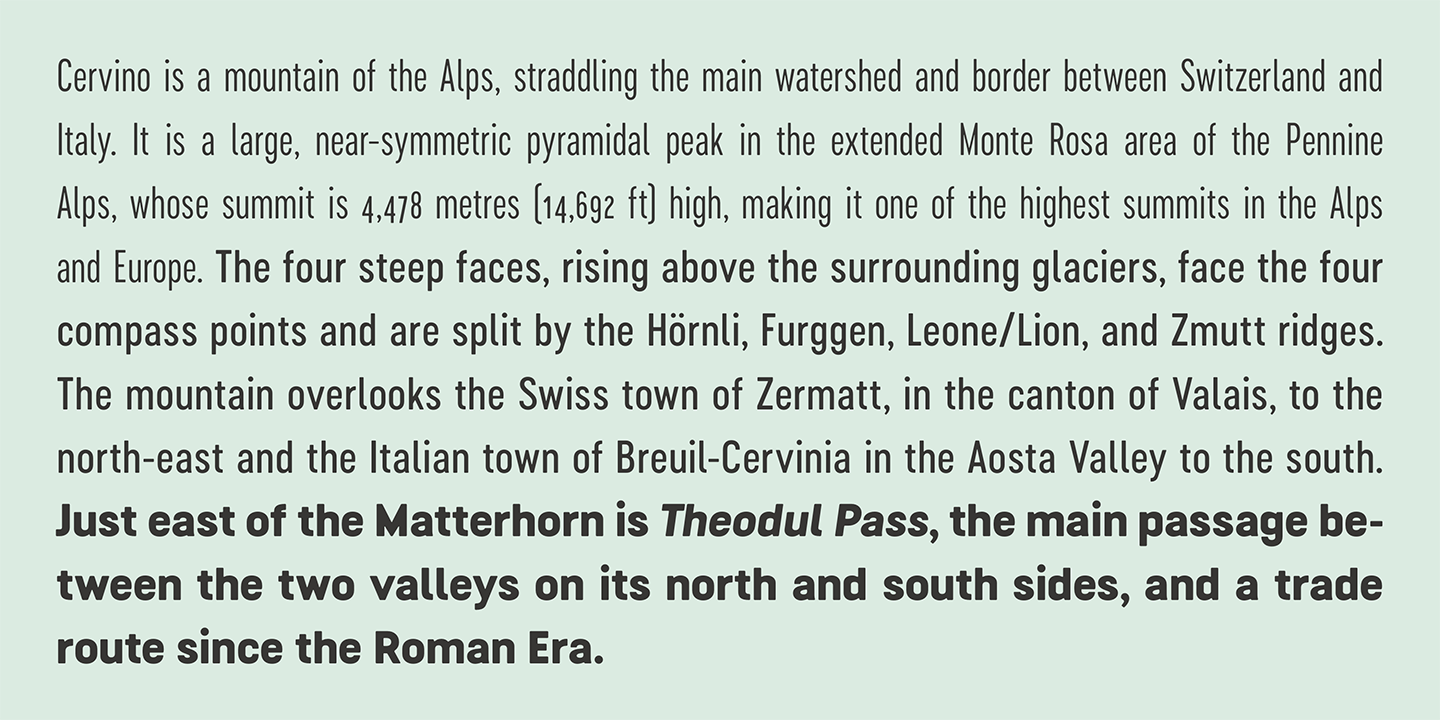 Example font Cervino Expanded #2